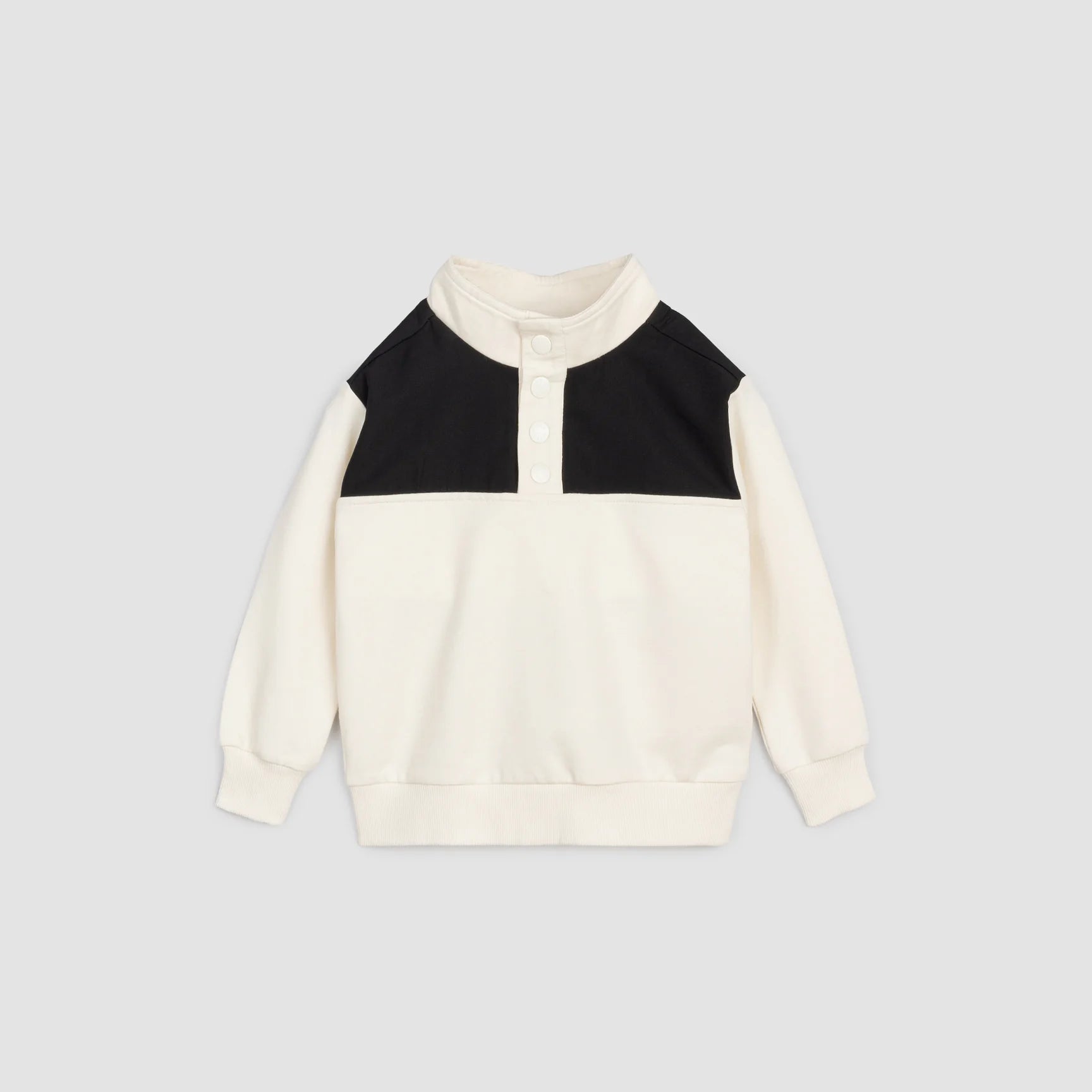 The Off White + Black Pullover Sweatshirt - BABY