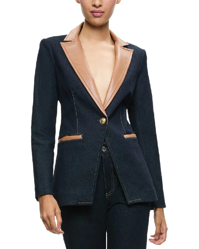 Alice + Olivia Breann Lg Str Sholder Blazer