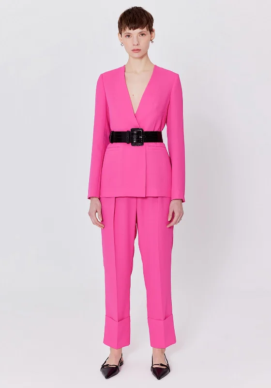 Birelin Belted Blazer, Fuchsia