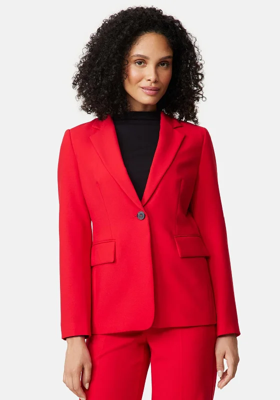 Gerry Weber Single Breasted Blazer, Red