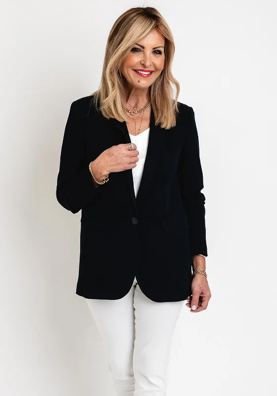 Gerry Weber Single Breasted Blazer, Navy