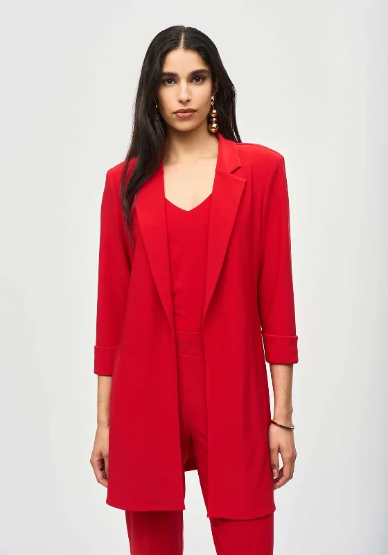 Joseph Ribkoff Long Blazer, Lipstick Red