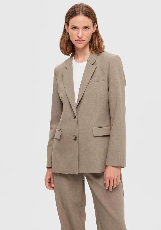 Selected Femme Rita Classic Blazer, Camel