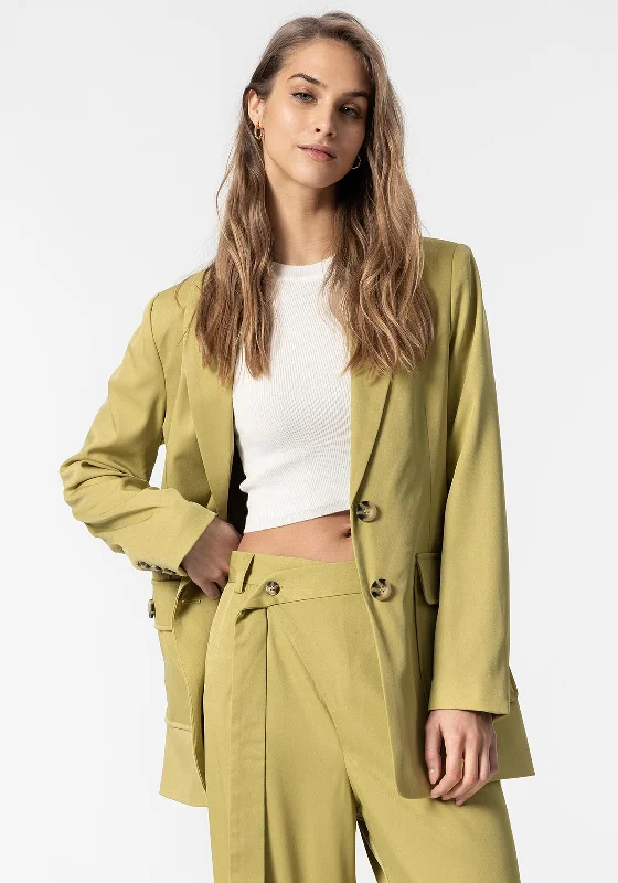 Tiffosi Matilda Single Breasted Straight Blazer, Green