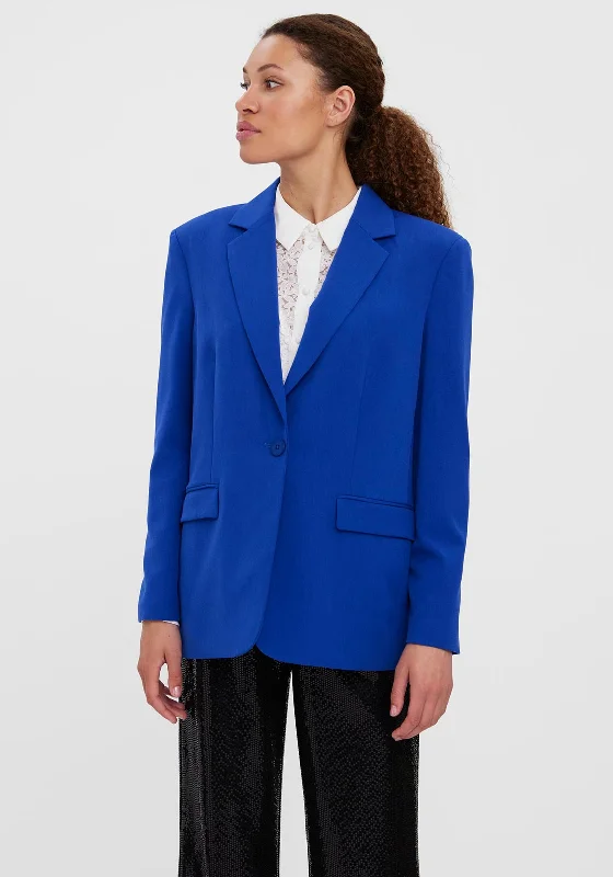 Vero Moda Single Breasted Boxy Blazer, Sodalite Blue