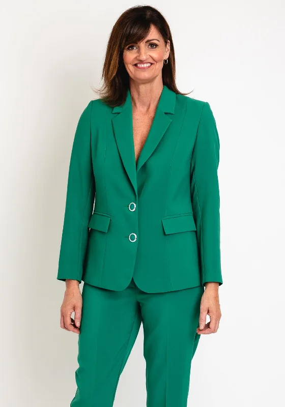 Via Veneto Dolores Single Breasted Blazer, Green