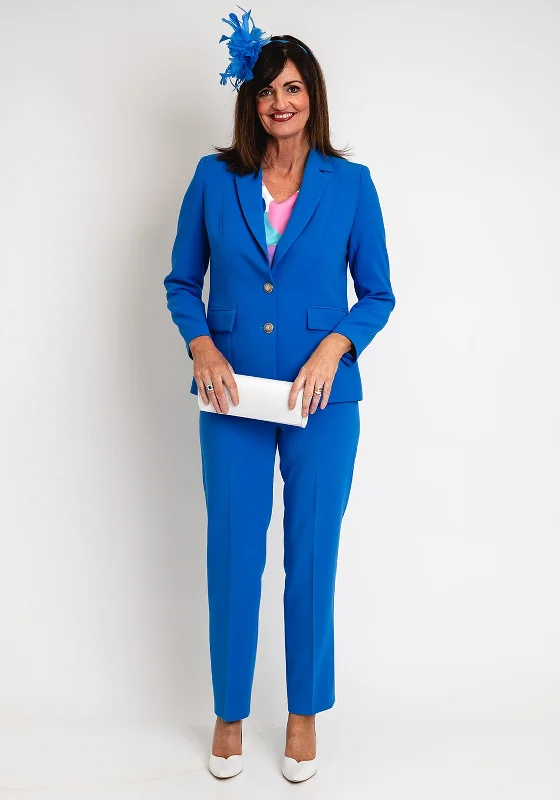 Via Veneto Dolores Single Breasted Blazer, Cornflower