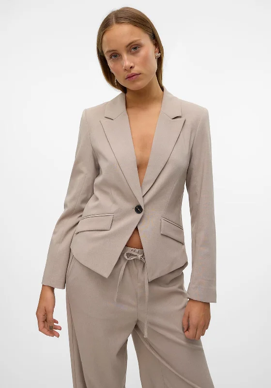 Vero Moda Babette Fitted Blazer, Taupe